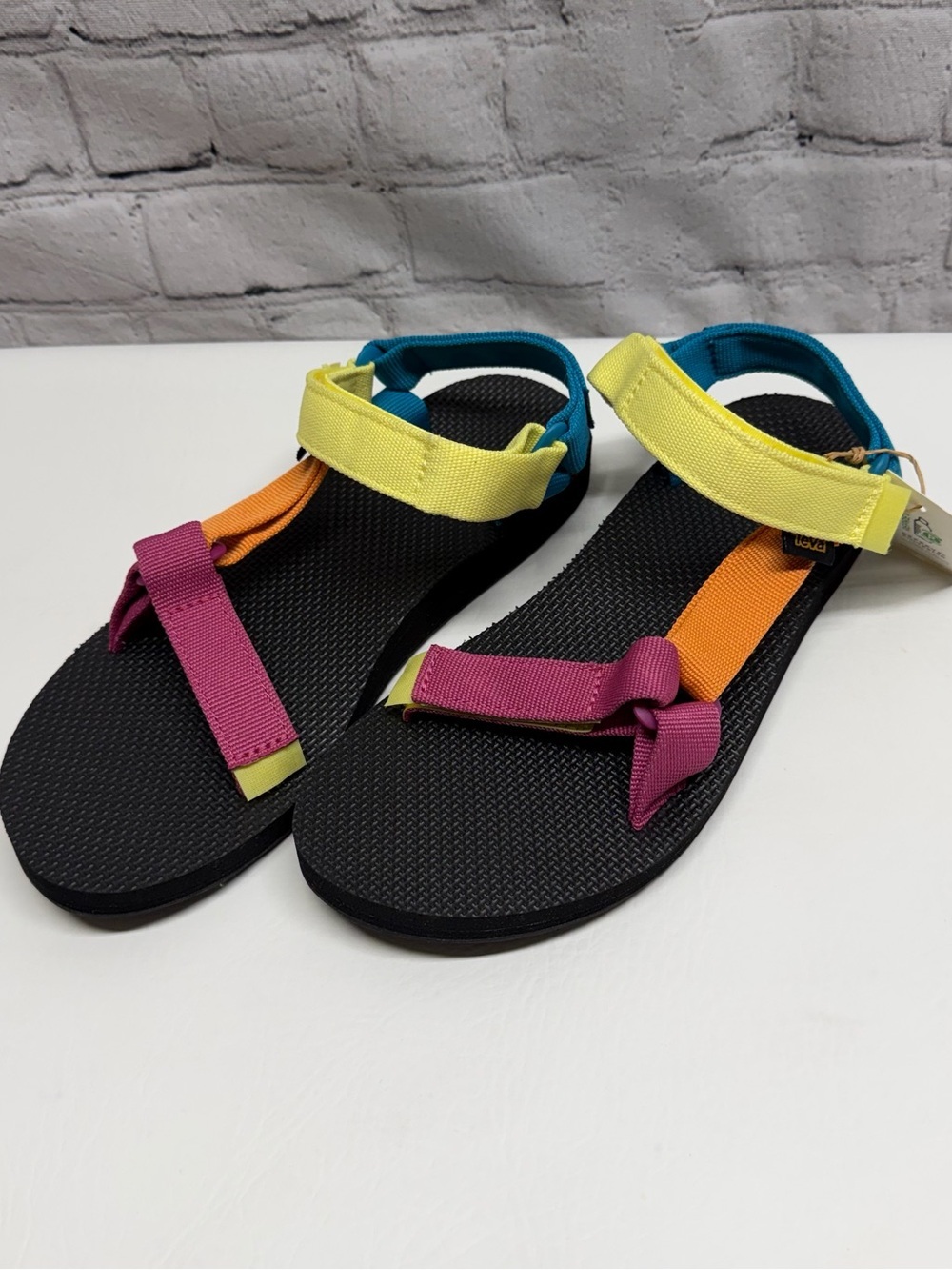 Teva Women's Multicolor Sport Sandals - Yellow, Pink, Orange, Blue size 8